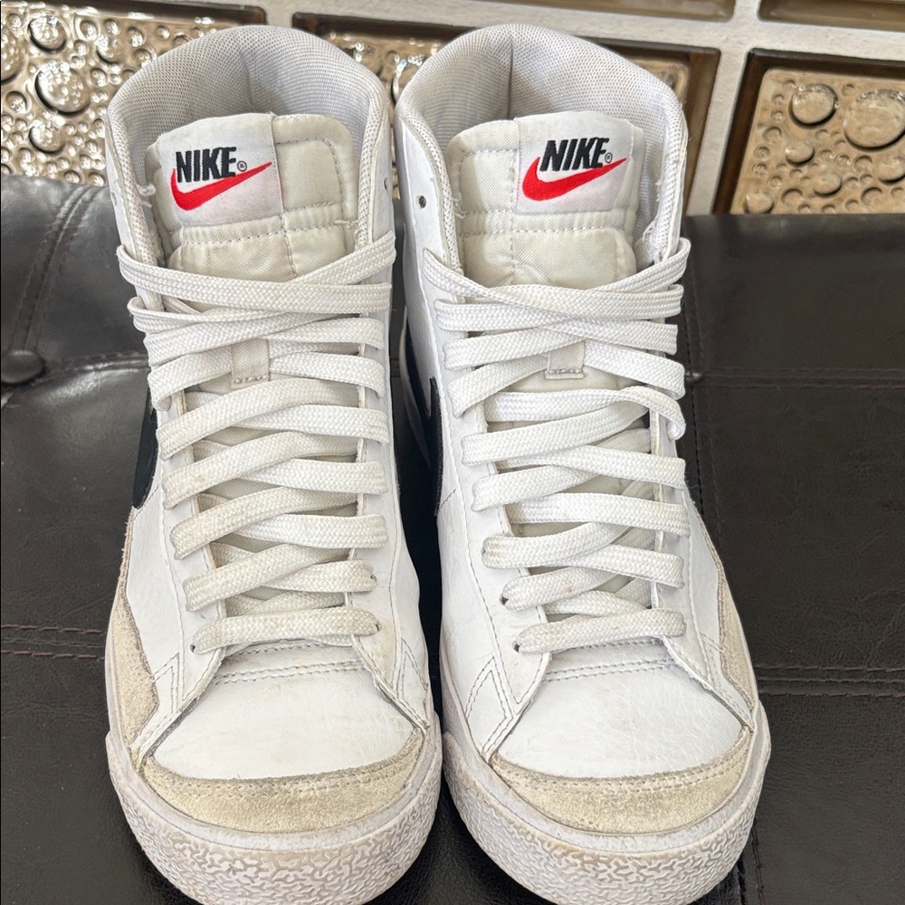 Nike White and Black High-Tops - Picture 6 of 8